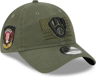Men's New Era Green Milwaukee Brewers 2023 Armed Forces Day 9TWENTY Adjustable Hat