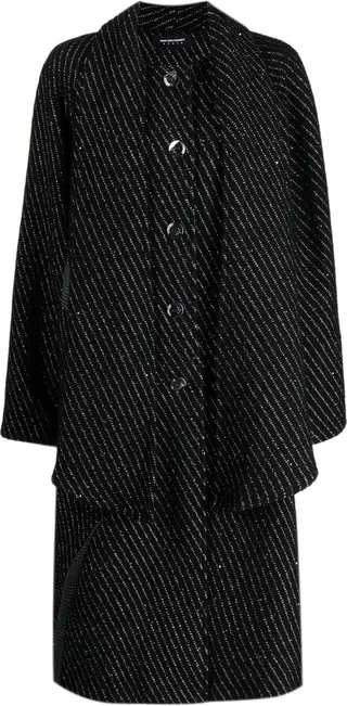Metallic Single-Breasted Coat