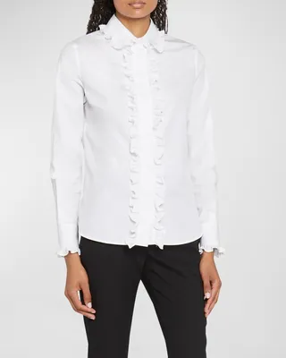 Ruffled Button-Front Shirt