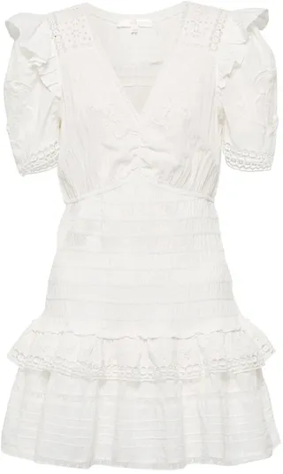 Rena embroidered cotton minidress