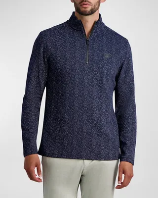 Men's Speckled Quarter-Zip Sweatshirt