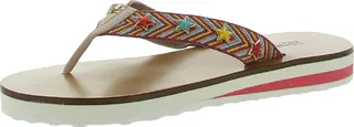 Womens Star Embellished Flip-Flops