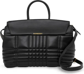 Black Catherine Large Quilted Leather Bag