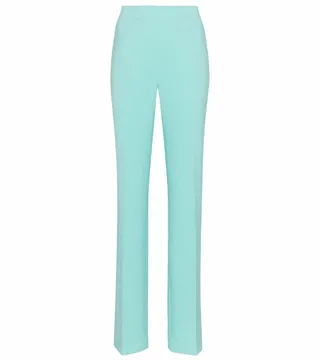 Goldie high-rise crepe straight pants