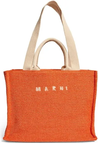 Marni Large Woven Basket Tote Bag