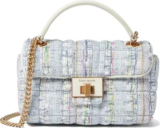 Kate Spade New York Evelyn Quilted Tweed Small Shoulder Crossbody (Multi) Handbags