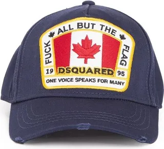 Dsquared2 Flag Patch Distressed Baseball Cap