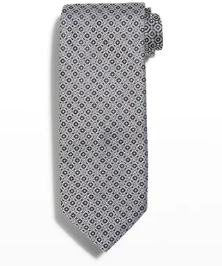Men's Silk Micro Medallion Tie