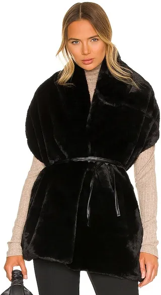 Aretha Faux Fur Shawl