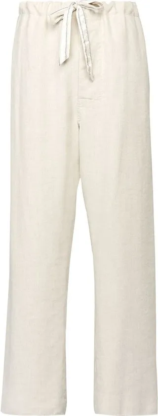 Wide-Leg Drawstring Trousers