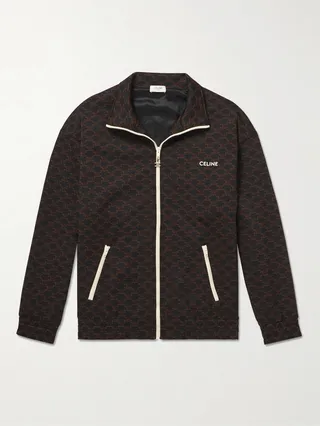 Triomphe Logo-Print Tech-Jersey Track Jacket