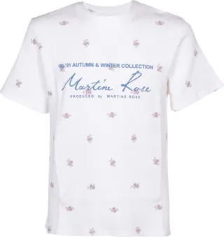 Martine Rose Logo Floral Print Crewneck T-Shirt