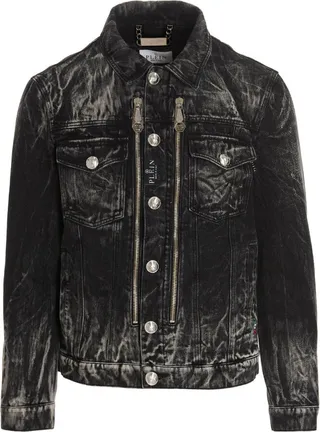 Logo Embroidery Denim Jacket