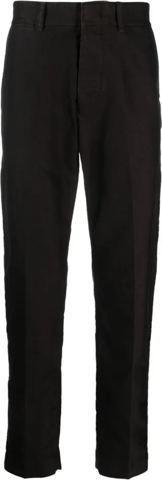Pressed-Crease Straight-Leg Tailored Trousers