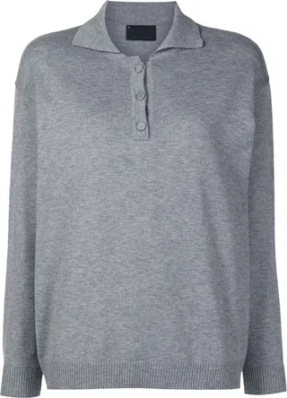 Dorothy ribbed-trim polo shirt