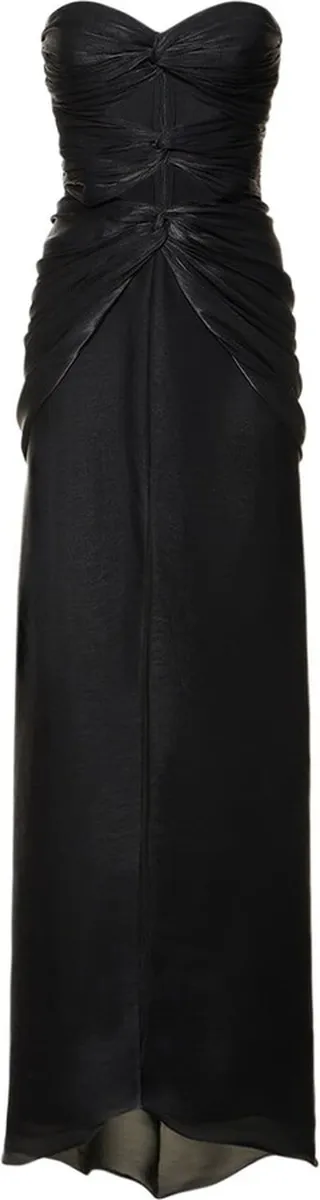 Brigitta cutout lurex georgette gown