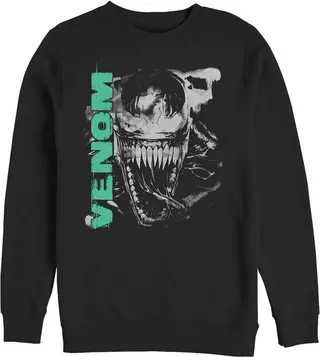 Men's Marvel Venom Teeth Sweatshirt - Black - Small