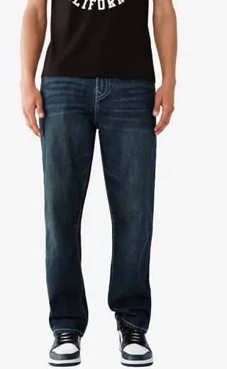 True Religion Men's Bobby Big T Relaxed Baggy Jeans