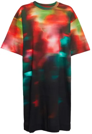 Printed cotton T-shirt dress