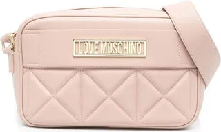 Logo-Plaque Quilted Cross-Body Bag
