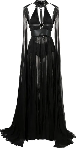 Buckle-Detail Maxi Dress