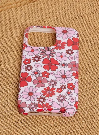 Retro Flowers Iphone 14 Pro Case