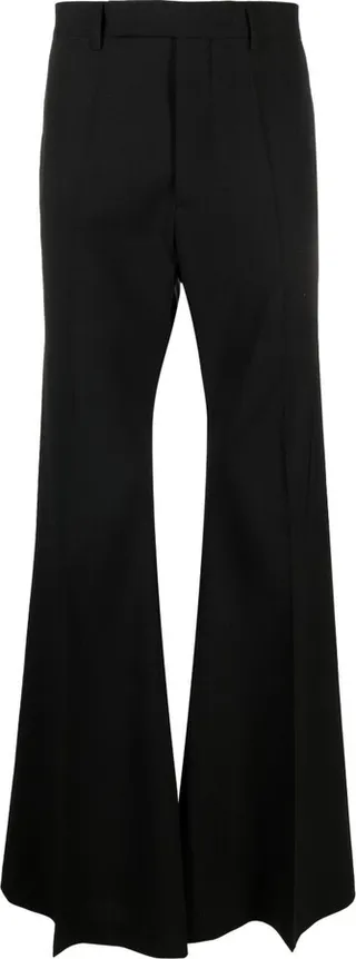 Black Astaire Flared Tailored Trousers