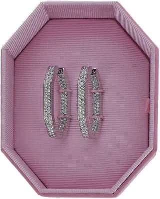 Swarovski Dextera Octagon Hoop Earrings