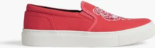 K-Skate embroidered canvas slip-on sneakers