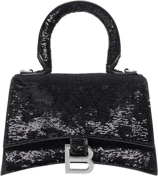 Hourglass XS handbag in sequins
