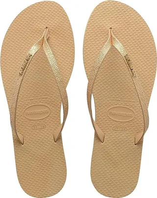 Havaianas You Shine Flip Flop Sandal (Golden) Women's Shoes