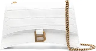 Crush crocodile-embossed shoulder bag