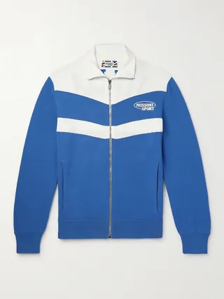 Logo-Embroidered Cotton-Jersey Track Jacket