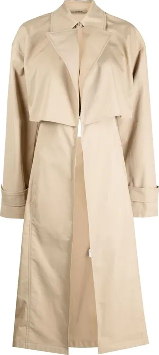 Rear-Slit Trench Coat
