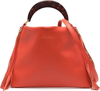 Leather Fringed Sac Bag