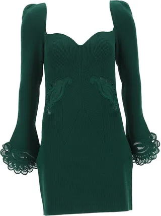 Self-Portrait Cut-Out Long-Sleeved Mini Dress