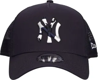NY camo infill trucker hat