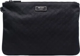 Logo-Patch Clutch Bag