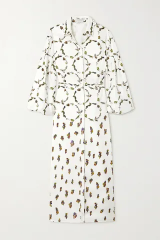 Gabriela Hearst - Mauri Printed Silk Midi Shirt Dress - Ivory