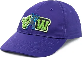 OFF-WHITE- Varsity Cotton Baseball Cap