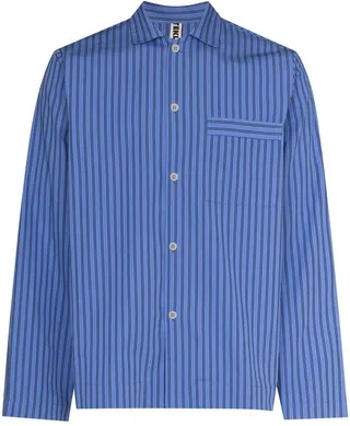 Striped Poplin Pajama Shirt