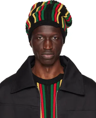 SPENCER BADU Multicolor Striped Beanie