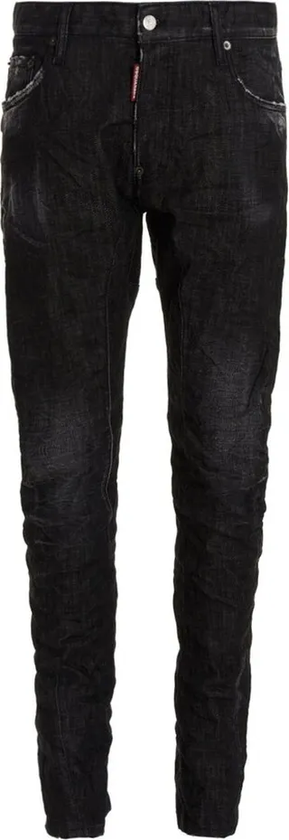 Dsquared2 Logo Patch Distressed Jeans