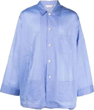 Blue Amalfi Cotton Batiste Pyjamas