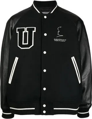 Hitchcock-graphic bomber jacket