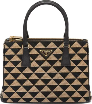 Galleria geometric-jacquard tote bag