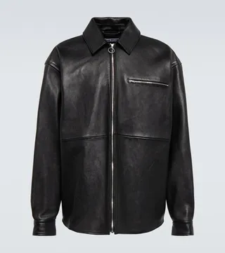Leather overshirt