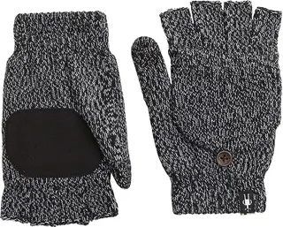 Smartwool Cozy Grip Flip Mitt (Black) Extreme Cold Weather Gloves