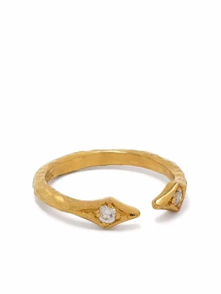 22kt Yellow Gold Double Arrow Diamond Ring