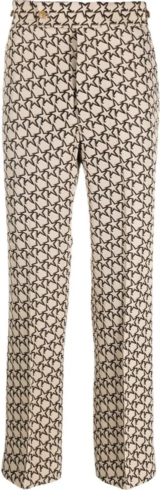 Star-Print Slim-Fit Chinos